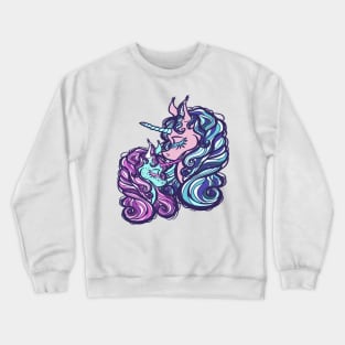 Mother's Day Unicorn w/ Daughter Crewneck Sweatshirt